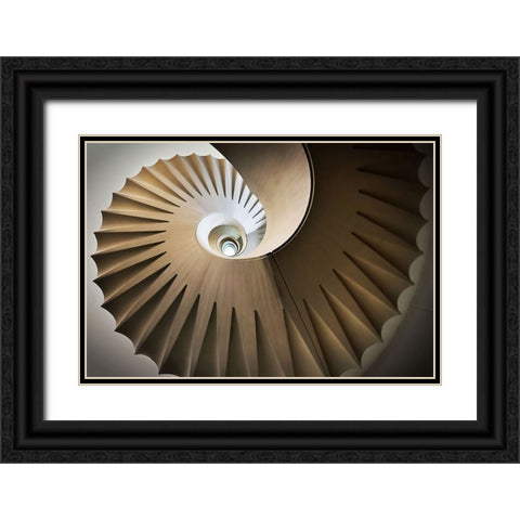 Looking Up Black Ornate Wood Framed Art Print with Double Matting by Reichert, Renate