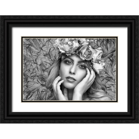 Summer Dream Black Ornate Wood Framed Art Print with Double Matting by Watkins, Carmen
