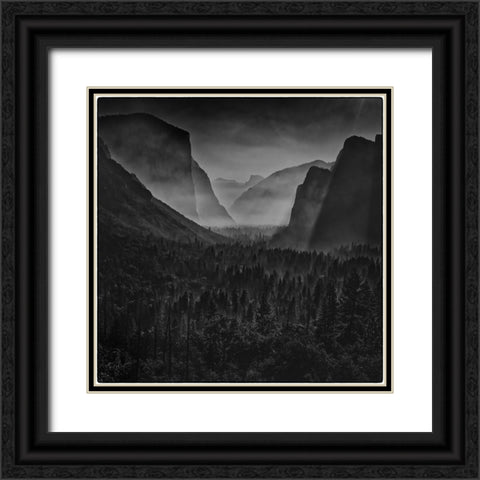Tunnel View Black Ornate Wood Framed Art Print with Double Matting by Lin, Ning