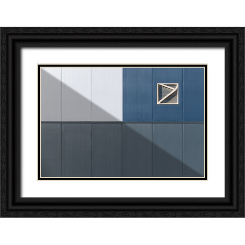 Diagonally Black Ornate Wood Framed Art Print with Double Matting by Comari, Andrea
