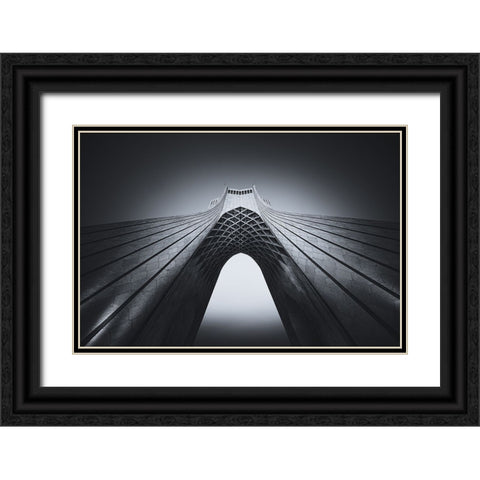 Azadi Tower Black Ornate Wood Framed Art Print with Double Matting by Tagliarino, Marco
