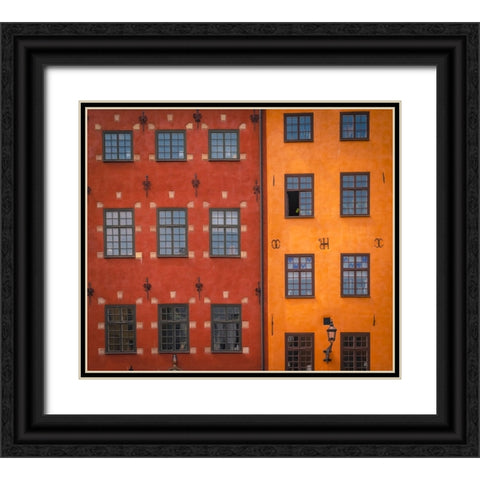 Gamla Stan Black Ornate Wood Framed Art Print with Double Matting by Kleimann, Stephanie