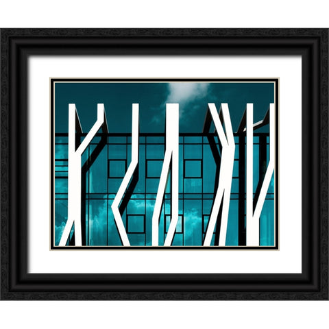 abstract facade Black Ornate Wood Framed Art Print with Double Matting by Auerbach, Markus