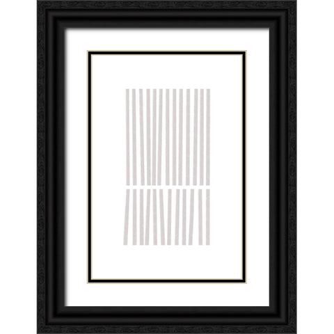 Calming Lines No 3 Black Ornate Wood Framed Art Print with Double Matting by uplusmestudio