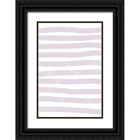 Lilac Lines Black Ornate Wood Framed Art Print with Double Matting by uplusmestudio