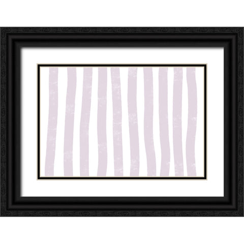 Lilac Lines Black Ornate Wood Framed Art Print with Double Matting by uplusmestudio