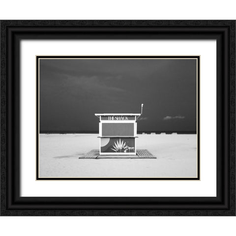 A different Miami Beach at Night 2 Black Ornate Wood Framed Art Print with Double Matting by Peralta, Adrian