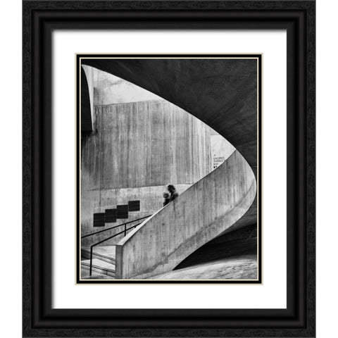 The Curve Black Ornate Wood Framed Art Print with Double Matting by Mukherjee, Debarshi