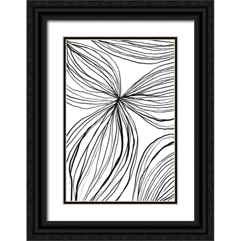 Flowerina 1 Black Ornate Wood Framed Art Print with Double Matting by uplusmestudio