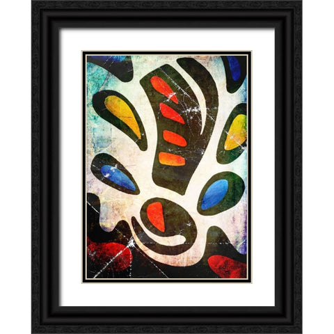 The abstraction Black Ornate Wood Framed Art Print with Double Matting by Kulik, Rafal
