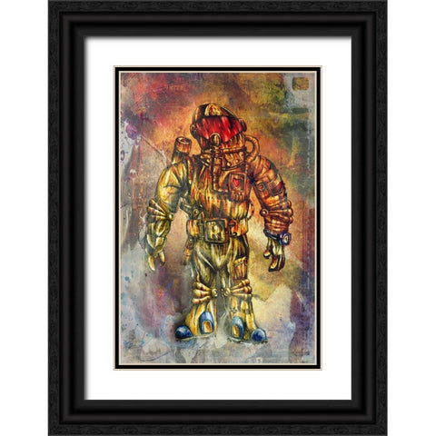 Lunautic at love Black Ornate Wood Framed Art Print with Double Matting by Kulik, Rafal
