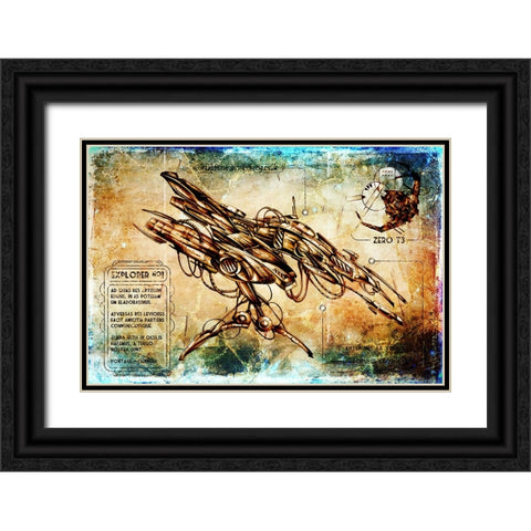 Spaceship Explorer 1 Black Ornate Wood Framed Art Print with Double Matting by Kulik, Rafal