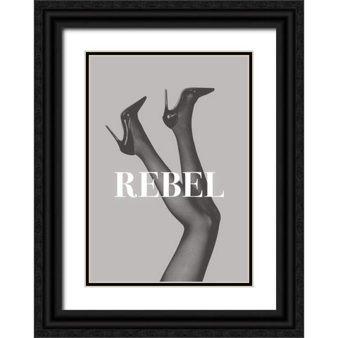 Rebel 2 Black Ornate Wood Framed Art Print with Double Matting by Pictufy Studio III