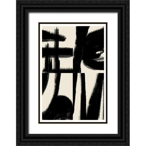 Zen Nr2 Black Ornate Wood Framed Art Print with Double Matting by The Miuus Studio