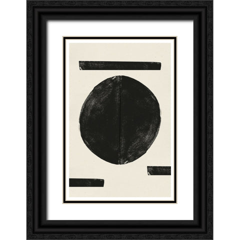 Zen Nr3 Black Ornate Wood Framed Art Print with Double Matting by The Miuus Studio