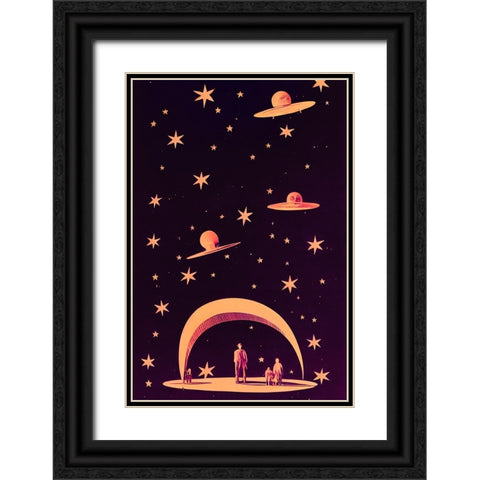 A Galactic Dream Black Ornate Wood Framed Art Print with Double Matting by Treechild