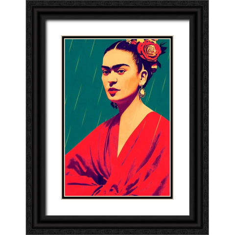 Enjoy Every Moment Black Ornate Wood Framed Art Print with Double Matting by Treechild