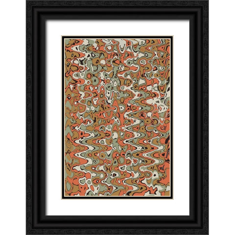 Pastel ZigZag Black Ornate Wood Framed Art Print with Double Matting by Treechild