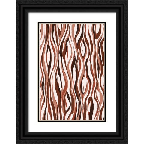 Pastel Tiger Black Ornate Wood Framed Art Print with Double Matting by Treechild