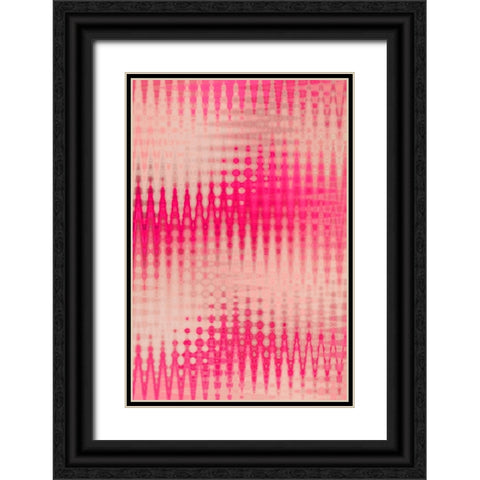 Pink Blurred Pattern Black Ornate Wood Framed Art Print with Double Matting by Treechild