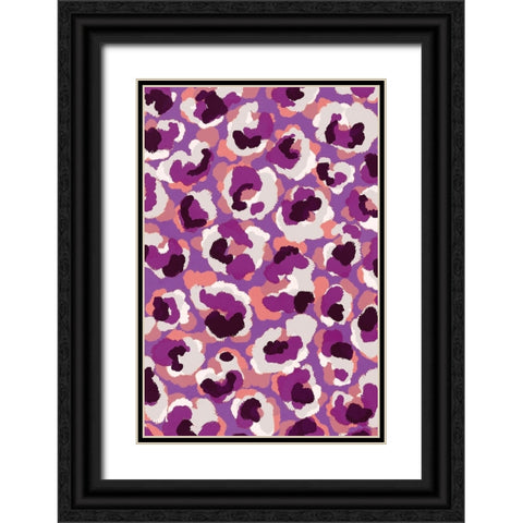 Viola Pattern Black Ornate Wood Framed Art Print with Double Matting by Treechild