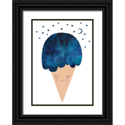 Sleep Well Black Ornate Wood Framed Art Print with Double Matting by Treechild