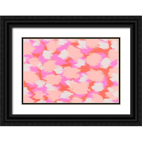 Colorful Thick Stokes PAttern Black Ornate Wood Framed Art Print with Double Matting by Treechild