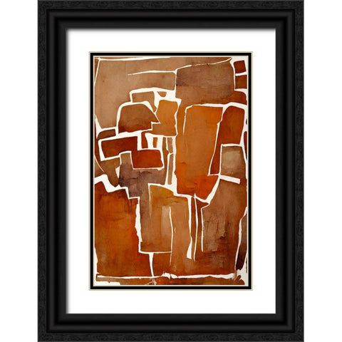 Cutted Black Ornate Wood Framed Art Print with Double Matting by Treechild