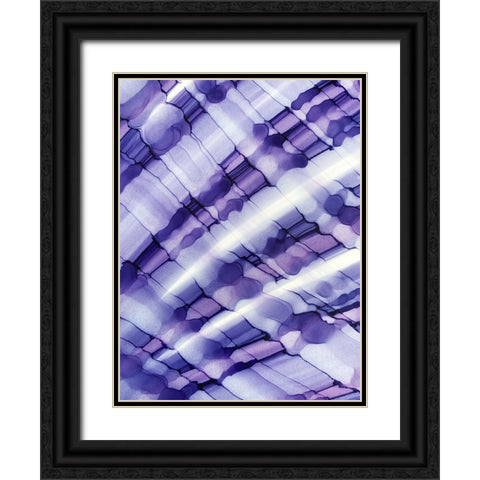 Purple Moon Black Ornate Wood Framed Art Print with Double Matting by Mann, Tara