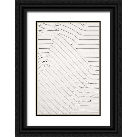 Mud Texture 010 Black Ornate Wood Framed Art Print with Double Matting by Pictufy Studio III