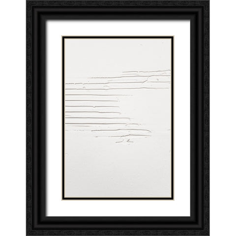 Mud Texture 09 Black Ornate Wood Framed Art Print with Double Matting by Pictufy Studio III