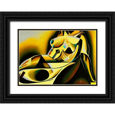 Golden - 18-05-22 Black Ornate Wood Framed Art Print with Double Matting by Akkers, Corne