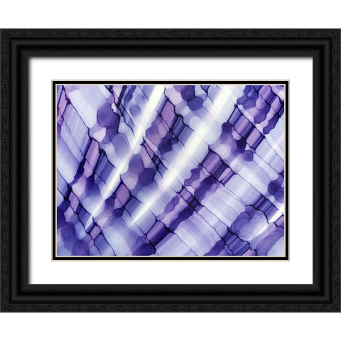 Purple Moon horizontal Black Ornate Wood Framed Art Print with Double Matting by Mann, Tara
