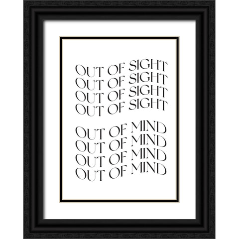 Out of sight - out of mind Black Ornate Wood Framed Art Print with Double Matting by Castillo, Valeria