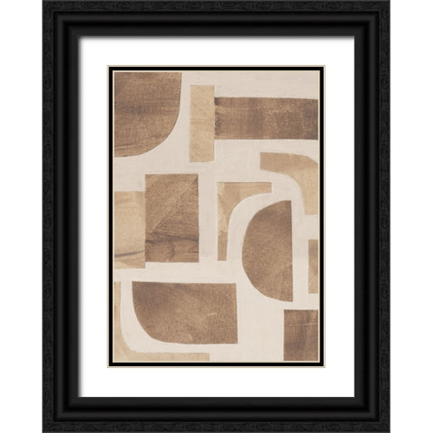 Puzzle #2 Black Ornate Wood Framed Art Print with Double Matting by Galitsyna, Alisa