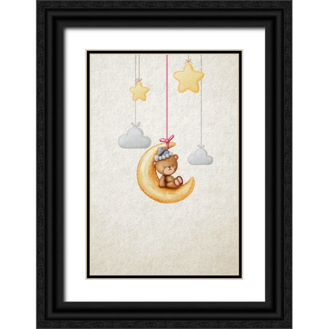 Dreamy Teddy Black Ornate Wood Framed Art Print with Double Matting by Thai, Xuan