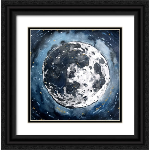 Above the stars I met you Black Ornate Wood Framed Art Print with Double Matting by Belickiene, Julija