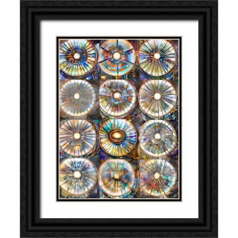 Omage to Kandinsky and Klimt Black Ornate Wood Framed Art Print with Double Matting by Day, Ruth