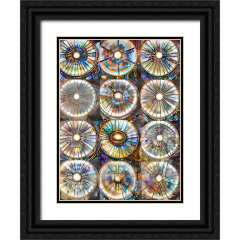 Omage to Kandinsky and Klimt Black Ornate Wood Framed Art Print with Double Matting by Day, Ruth