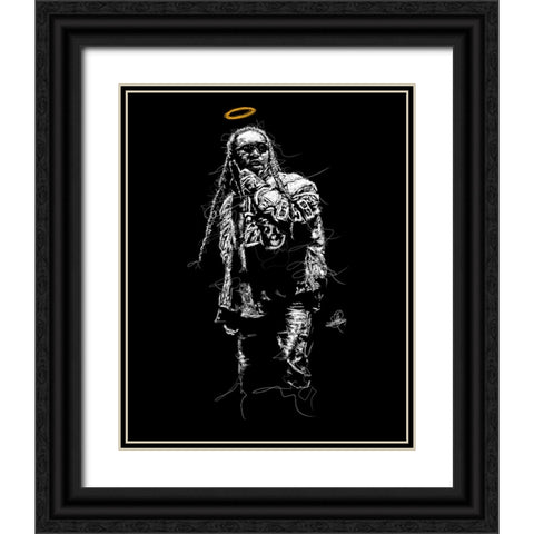 Take off Black Ornate Wood Framed Art Print with Double Matting by Saltson, Joseph