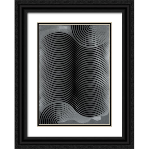 Last waves Black Ornate Wood Framed Art Print with Double Matting by Elmoudden, Omar