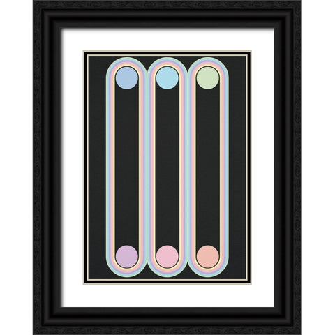 Elastic heart Black Ornate Wood Framed Art Print with Double Matting by Elmoudden, Omar