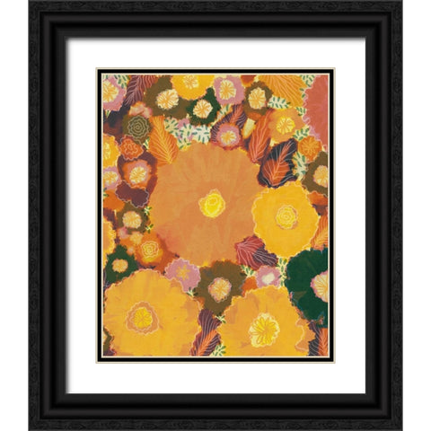 Magic Garden Black Ornate Wood Framed Art Print with Double Matting by Galitsyna, Alisa