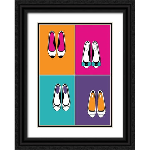 Bold Flats Black Ornate Wood Framed Art Print with Double Matting by Martina