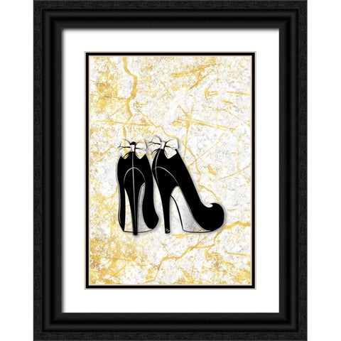 Marble Heels Black Ornate Wood Framed Art Print with Double Matting by Martina