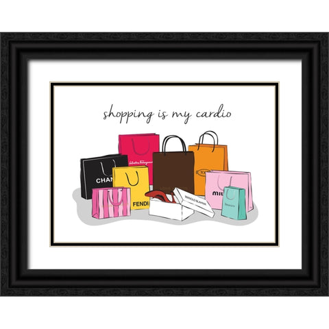 Shopping Cardio Black Ornate Wood Framed Art Print with Double Matting by Martina