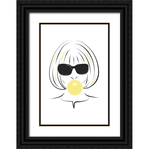Anna Black Ornate Wood Framed Art Print with Double Matting by Martina