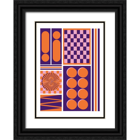 Purple Rain Black Ornate Wood Framed Art Print with Double Matting by Ortiz, Sergio