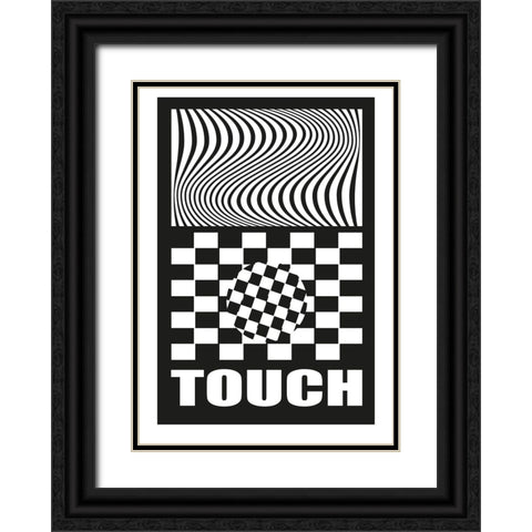 Touch Black Ornate Wood Framed Art Print with Double Matting by Ortiz, Sergio