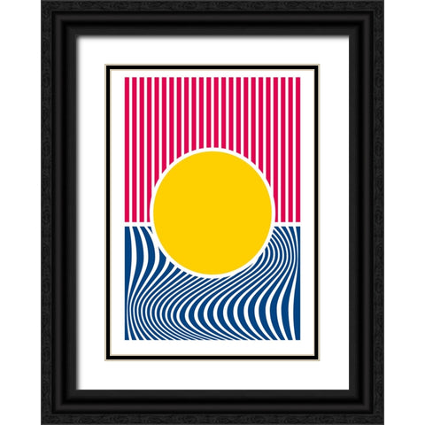 Simple Black Ornate Wood Framed Art Print with Double Matting by Ortiz, Sergio